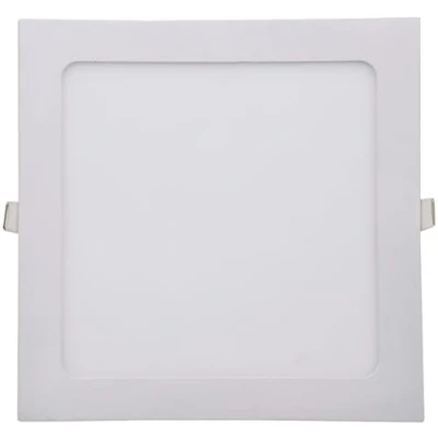 Image de ChiliTec Panneau LED carré encastrable au plafond 22,5 x cm 20 mm plat 230 V 18 W 1650 lm avec transformateur Montage encastré 4200 K Couleur de la lumière blanc neutre Cadre