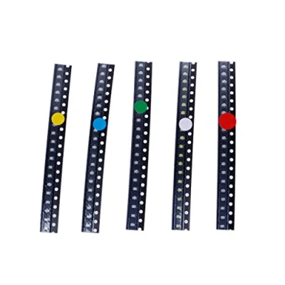Image de JENOR Lot de 100 LED SMD 0805 5 couleurs Rouge Vert Bleu Jaune Blanc