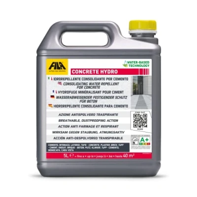 Image de FILA Surface Care Solutions : protection hydrofuge CONCRETE HYDRO pour consolider le ciment, agent imperméabilisant transparent à effet naturel