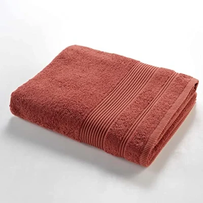 Image de douceur d&#039;intérieur, Drap de Bain (90 x 150 cm) Tendresse Terracotta, Eponge Unie