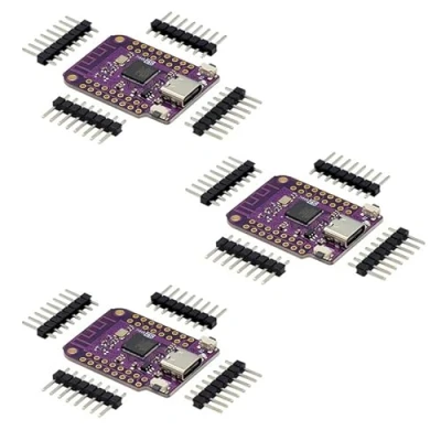Image de Lot de 3 modules S2 Mini V1.0.0 ESP32 basés sur Carte développement 4 Mo Flash 2 PSRAM WiFi Compatible avecArduino MicroPython