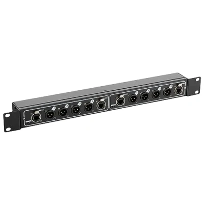 Image de Pronomic NetCore SR 3M Boîtier de Scène en Rack Multicore M/M Parallel 8 entrées: 8x XLR (mâles) et 2x RJ45 pour la transmission signaux analogiques ou numériques