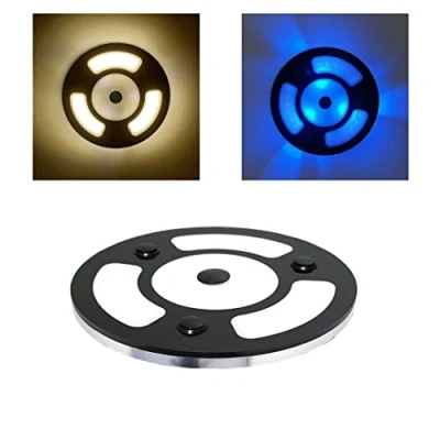Image de MARVIX Spot LED 12 V 24 Noir 100 mm Montage en saillie mince plafonnier avec variateur d&#039;intensité tactile intégré Blanc chaud 3000 K super lumineux pour camping car