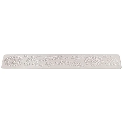 Image de Silikomart Wonder Cakes by 23.096.87.0069 Tapis en Silicone pour Dentelles Sucre Thème Anniversaire, Blanc, 1,5 x 9,5 42,5 cm