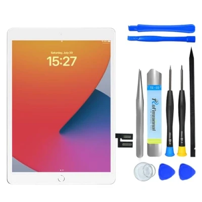 Image de NB+ Écran Tactile pour iPad 7ème 8ème Génération 10.2 de Remplacement 2019 2020 Digitizer Adhésif Pré installé,No Home Button(modèle:A2197 A2198 A2200 A2270 A2428 A2429 A2430 (Blanc)