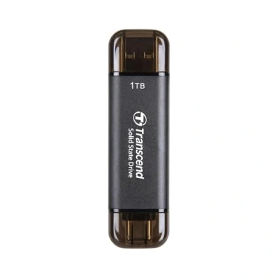 Image de Transcend SSD Portable ESD310C 1To USB Type A, C 10 Gbit/s PS4/PS5 Compatible, Noire TS1TESD310C