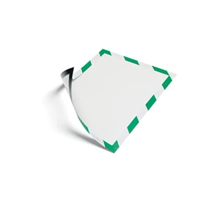 Image de Durable Duraframe Magnetic Security Cadre d&#039;Affichage Sécurité Aimanté Bicolore Vert/Blanc Lot de 5