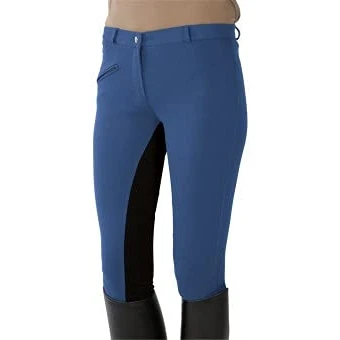 Image de PFIFF 101197, Pantalon d&#039;équitation Femme, Bleu (Mid Blue/Black), 42