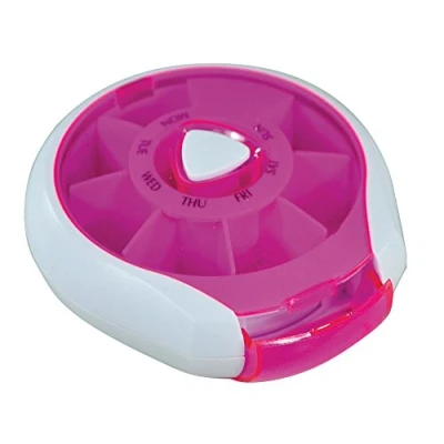 Image de Aidapt Pilulier hebdomadaire compact Rose