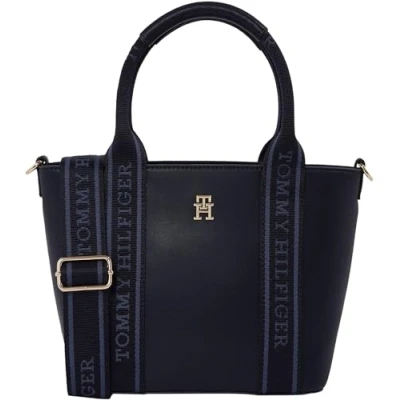 Image de Tommy Hilfiger Logotape MINI TOTE Sac à main, Femme, Taille: One Size, Blue