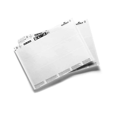 Image de Durable 809902 Lot de 20 feuilles A5 pour 60 Etiquettes Blanches 200 x 40 mm Porte étiquettes Scanfix, Profil C et Labelfix
