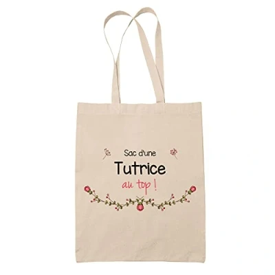 Image de Planetee Tote Bag Tutrice au Top Idée Cadeau Collègue Travail Retraite Sac Cabas Réutilisable