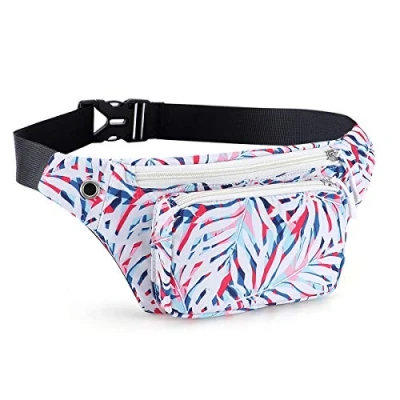 Image de HAWEE Sac Banane Sport de Taille Voyage Ceinture Course Unisexe Léger Multicolore avec Réglable et Prise Casque pour Homme Femme Randonnée Jogging Vélo