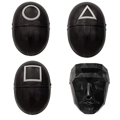Image de Boland masque Triangle, carré, cercle ou leader, 4 modèles au choix, soldat garde, joueur, facial, de jeu coréen, jeu, costume, carnaval, fête à thème