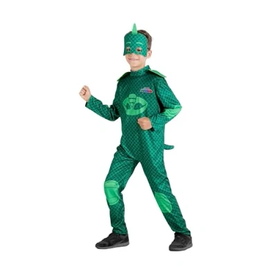 Image de Ciao Gekko costume déguisement garçon original PJ Masks Pyjamasques (Taille 5 7 ans) avec masque