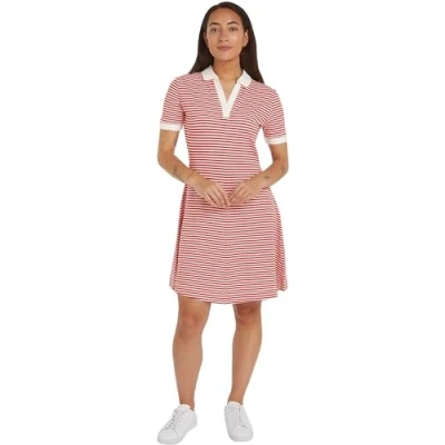 Image de Tommy Hilfiger Robe de jour, Femme, Taille: Small, Fierce red/ecru