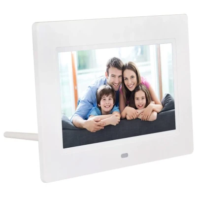 Image de Cadre Photo Numérique 7 Pouces LCD Tft MP3 Lecteur Carte SD Ms Audio Vidéo Blanc YONIS Neuf