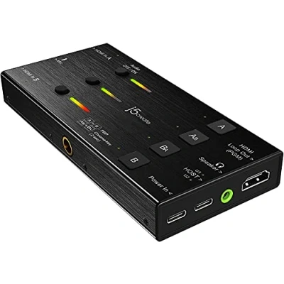 Image de j5create Carte de capture vidéo en direct Double HDMI vers USB C, prend charge l&#039;enregistrement et audio 1080p 60 Hz, idéal pour PC Xbox Playstation Android Game Streaming (JVA06)