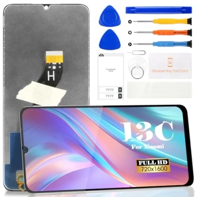 Image de Pour Xiaomi Redmi 13C Écran LCD Remplacement 23100RN82L 23106RN0DA 23108RN04Y Tactile Digitizer Assemblée Kits de Réparation (Noir, Sans Cadre)