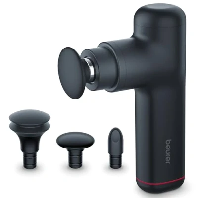 Image de Beurer MG 79 Pistolet de massage sensible compact avec 3 embouts, doux des points déclenchement pour les zones sensibles du corps, appareil musculaire pratique niveaux