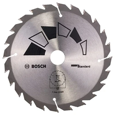 Image de Bosch 1x Lame de Scie Circulaire Standard (pour Bois, Ø 150 x 2.2/1.5 20/16 mm, 24 Dents, ATB, avec Bague Réduction 16 Accessoire Circulaire)