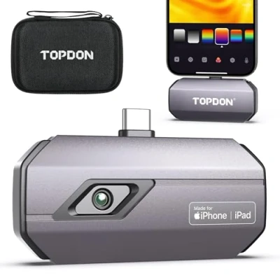 Image de TOPDON TC002C Caméra d&#039;imagerie thermique pour iPhone 15 Series et iPad (connecteur de type C) Résolution IR 256 x 192 px, plage température 20 C à +550