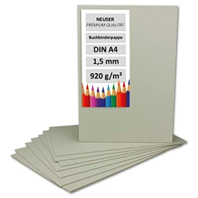 Image de Livre Binder Carton format A4 Épaisseur 1,5 mm Grammage : 920 g/m² Format : 297 x 210 gris/marron