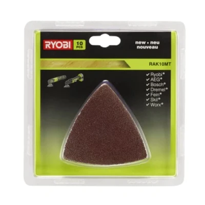 Image de Ryobi Kit 10 triangles abrasifs multitool ONE+ RAK10MT