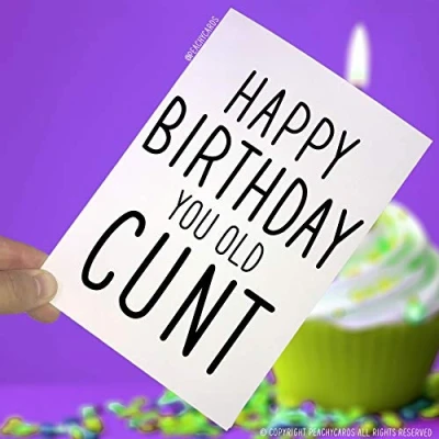 Image de Anniversaire Cartes, Joyeux Vous Ancien C NT, Drôle Nouveauté Cartes Blague Carte de Voeux Amis Offensive D&#039;Anniversaire Banta PC13