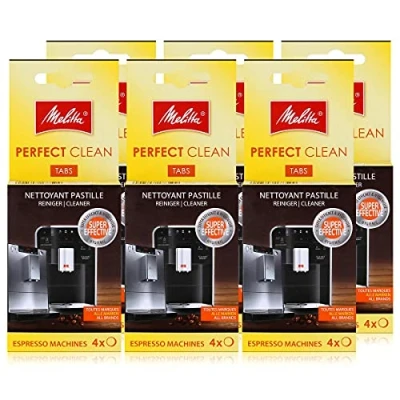 Image de Melitta Perfect Clean Lot de 6 tablettes nettoyage pour machines à expresso 4 x 1,8 g