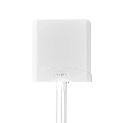 Image de Nedis 5G / 4G 3G antenne Réception de Signal Stable avec 2,5 Long câble LMR200 et Une Seule 698 5000 MHz Adaptée à l&#039;extérieur Blanche