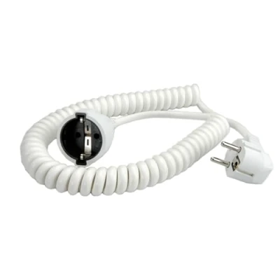 Image de BACHMANN 672.18 672.180 Rallonge spiralée avec Contact de Protection 230 V/16 A Noir 2 m, Multicolore