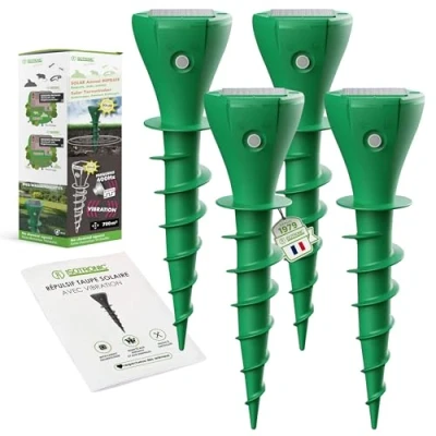 Image de ISOTRONIC Répulsif solaire à visser anti taupes pour le jardin contre les campagnols IP65 (4)