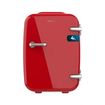Image de Cecotec Mini Réfrigérateur Bolero MiniCooling 4L Habana Red, Fonctionnement 12V 220V, Compatible avec voitures et caravanes, Fonction de refroidissement chauffage, Plage température 5 65º