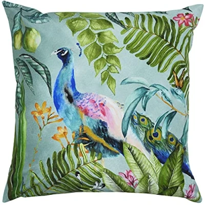 Image de Evans Lichfield Coussin rempli Polyester de Paon, Multi, 43 x 43cm