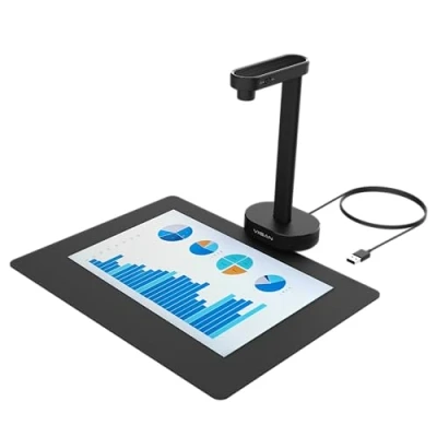 Image de VIISAN Scanner de documents, USB 16 MP, taille d&#039;enregistrement A4, Deskewing, numérisation documents multipages, technologie OCR et TTS, fonctionne avec Windows MacOS