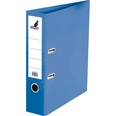 Image de Kangaro Classeur en polypropylène bleu Dos de 7,5 cm Format A4 à anneaux levier x 28,5 31,5