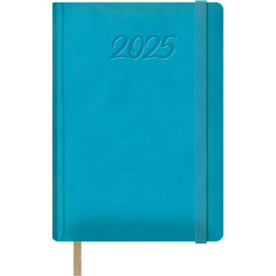 Image de Dohe Samba Agenda 2025 1 jour par page, format A5 (15 x 21 cm), 12 mois de janvier à décembre, couverture rigide en similicuir, planificateur espagnol, fournitures bureau Turquoise
