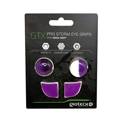 Image de Gioteck GTX Xbox One Thumb Grips Bouchons/Capuchons/Protection en Silicone pour Joysticks Antidérapant Aide a viser Protection Manette Camo Mauve et Blanc