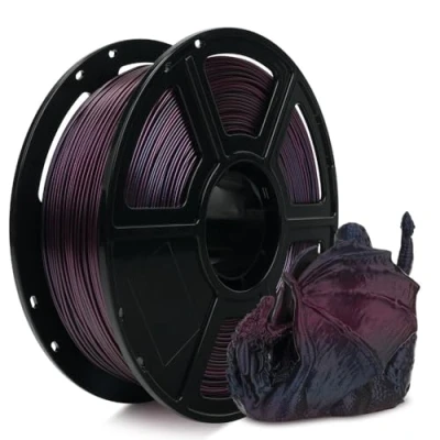 Image de FLASHFORGE Chameleon HS PLA dégradé de couleur Burnt Titanium &amp; Abyssal Rede, impression rapide max 500 mm/s, filament changement 1,75 mm, change en fonction la lumière