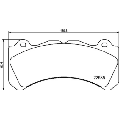 Image de HELLA 8DB 355 040 211 Jeu de plaquettes frein contact signal d&#039;usure inclus avec vis d&#039;étrier accessoires VOLVO: V60 I, S60 II