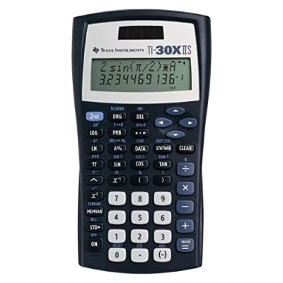 Image de Texas Instruments TI 30 XIIS FC Schulrechner (zweizeilig, Solar und Batteriebetrieb) Dunkelblau