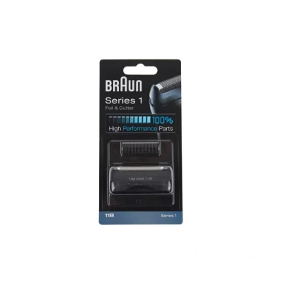 Image de Braun Grille de rasage serie 1 130 11b , noir / bleu 81392186