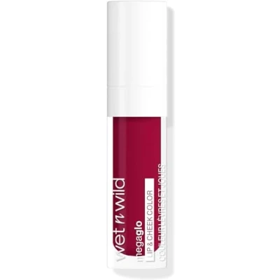 Image de Wet n Wild Mega Glo Lip &amp; Cheek Color, Teint à Lèvres et Pommettes avec Fini Mat, Formule Légère Modulable pour un Effet Naturel, Berry Truth