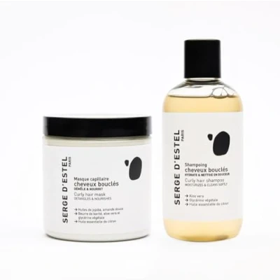 Image de SERGE D&#039;ESTEL PARIS Soin Cheveux Bouclés et Ondulés 500ml Nettoie en Douceur les Boucles Nourrit Démêle Apporte Légèreté Souplesse Définition Brillance aux