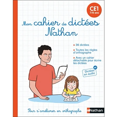 Image de Mon cahier De dictées Nathan CE1 Pour s&#039;améliorer en orthographe 7 à 8 ans Livre d’occasion Correct