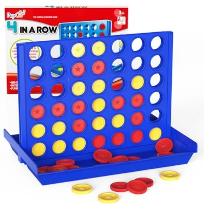 Image de Pup Go Jeu Puissance 4 Classique, inclure 6 Jetons de Rechange Jeux Voyage, Société Strategie pour Enfant 3 5 7 8+ Ans et Adulte