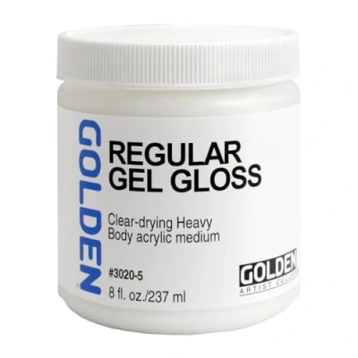 Image de Golden Gel Gloss Regular Medium Clear Drying Tube de 237 ml