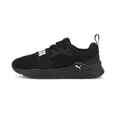 Image de Puma Wired RUN Unisex Chaussures de running neutres pour enfants, Taille: 34.5, Black Matière synthétique / textile