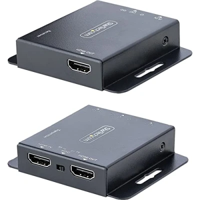 Image de StarTech.com Rallonge HDMI Cat6/Cat5 Extendeur HDMI/Vidéo 4K30Hz/39m ou 1080p/70m Prolongateur sur Ethernet/RJ45 Kit Émetteur Récepteur Extension IR Extender (EXTEND 4K40C6P1)